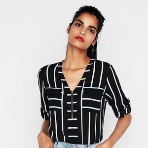 Striped Two Pocket Chelsea Popover